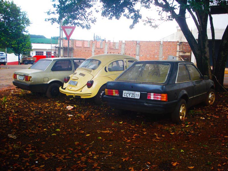 VW Voyage, VW Fusca e Ford Escort
