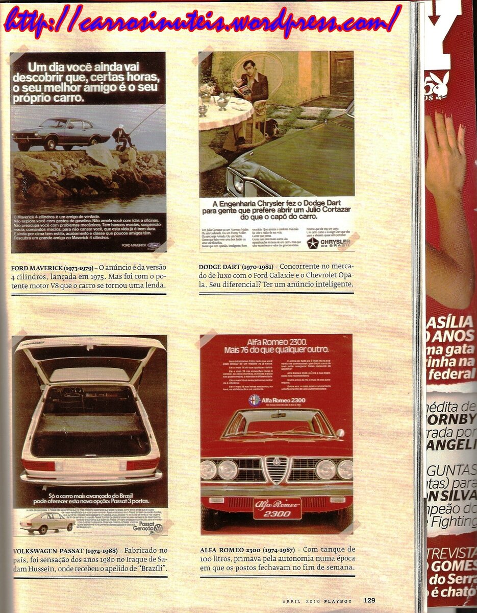 E, na melhor revista do país, …
