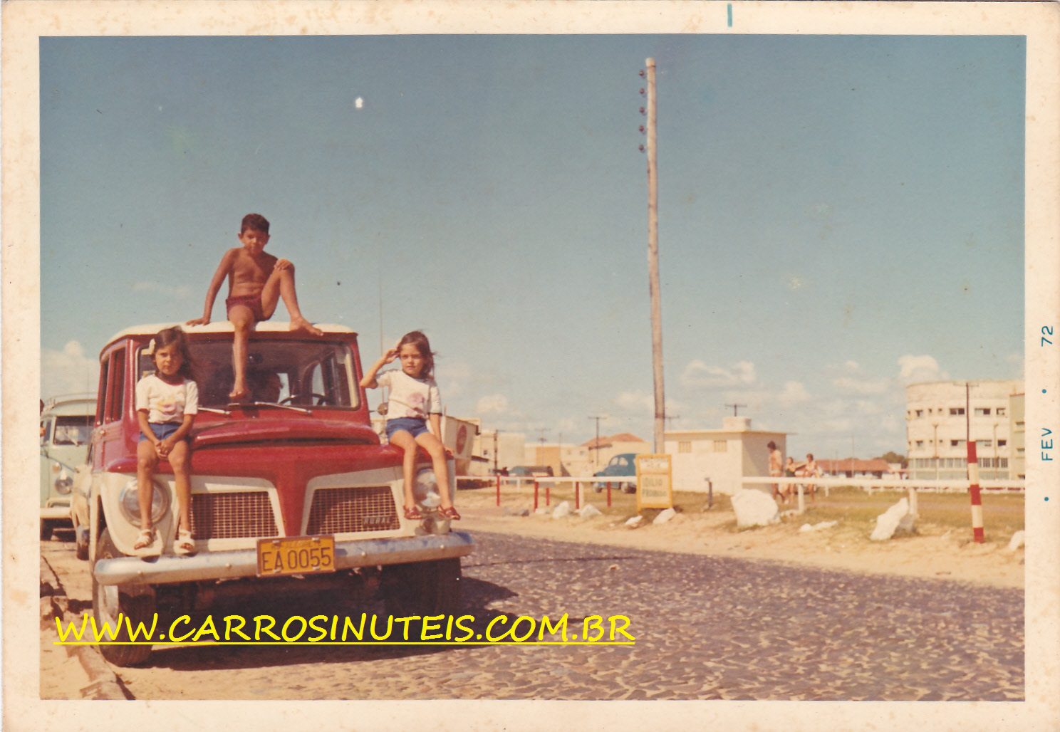 Rural Willys, em 1972, em Tramandaí, RS, colaboração de Elisete Dutra